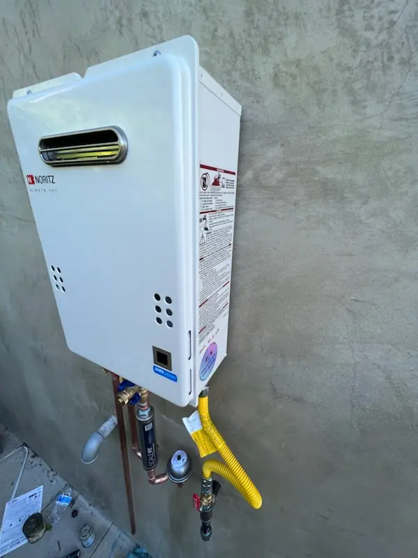 Tankless water heater installation for Robinson homes